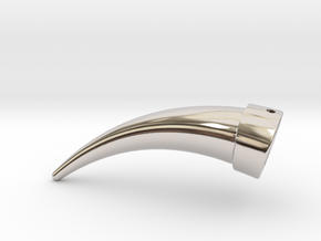 Viking Horn Keychain in Platinum