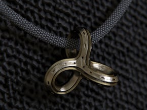 Infinity Knot Pendant in Polished Gold Steel