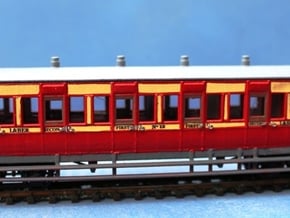  4mm scale LBER All Third or Composite Carriage in White Natural Versatile Plastic