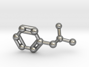 Amphetamine (Adderall, Speed) Molecule Keychain in Natural Silver