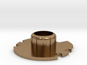1.24" Crystal Chamber Part 2/2: Base/ Ceiling V1 in Natural Brass
