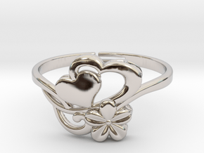 Flower Ring 1  in Platinum