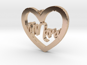 Mama heart in 14k Rose Gold Plated Brass