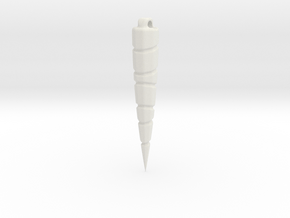 The Spike Pendant in White Natural Versatile Plastic