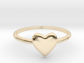 Heart-ring-solid-size-10 in 14K Yellow Gold