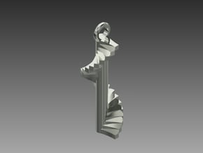 Stairway Pendant in Tan Fine Detail Plastic