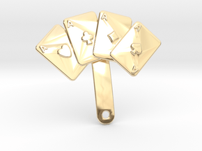 Aces Pin For Jacket in 14K Yellow Gold