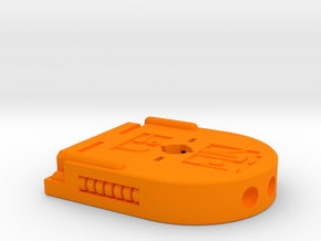 Castle Grayskull Turret Gun Baseplate in Orange Processed Versatile Plastic