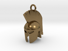 Spartan helmet keychain/pendant in Natural Bronze