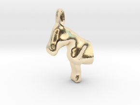 Donkey Handle front in 14k Gold Plated Brass