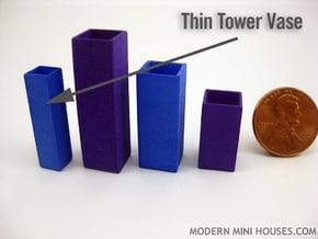 Tower Vase Thin 1:12 scale in White Processed Versatile Plastic
