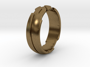 13 - G - US 3 3-8 Futuristic Ring in Natural Bronze