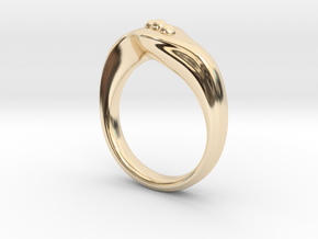 Modern style ring Size 10 in 14k Gold Plated Brass