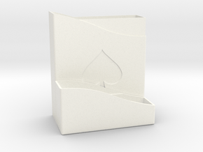 Card Holder in White Processed Versatile Plastic