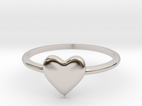 Heart-ring-solid-size-13 in Platinum