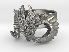 Diablo Ring (size - 2) in Natural Silver