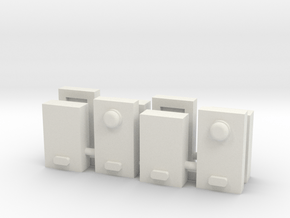 Electric Power Meter Box 1-87 HO Scale (4PK) in White Natural Versatile Plastic