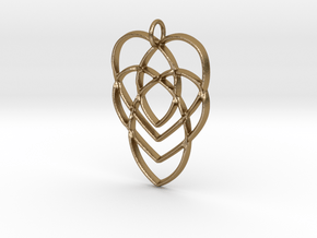 Celtic Mother's Knot in Polished Gold Steel