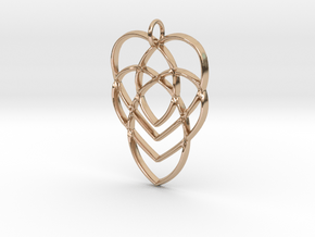 Celtic Mother's Knot in 14k Rose Gold Plated Brass