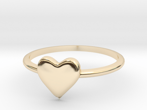 Heart-ring-solid-size-11 in 14K Yellow Gold