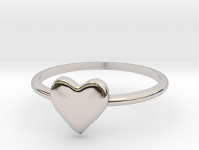 Heart-ring-solid-size-11 in Platinum