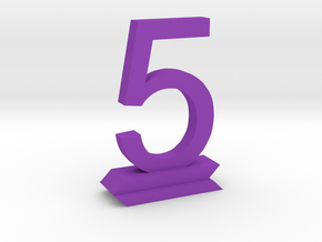 Table Number 5 in Purple Processed Versatile Plastic