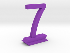 Table Number 7 in Purple Processed Versatile Plastic