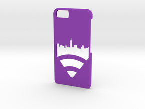New York Skyline iPhone 6/6s Case in Purple Processed Versatile Plastic