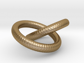 2 Golden Snakes in Polished Gold Steel