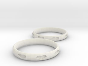Love Bracelets in White Natural Versatile Plastic