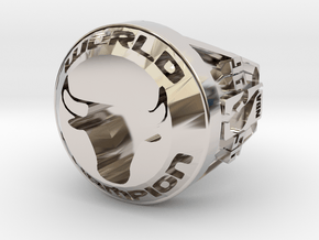 CHAMPION  Ring  Bulls.23 in Rhodium Plated Brass