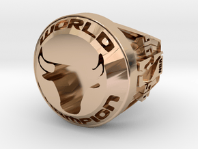 CHAMPION  Ring  Bulls.23 in 14k Rose Gold Plated Brass