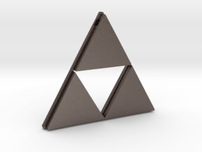 [Zelda] Triforce Pendant in Polished Bronzed Silver Steel