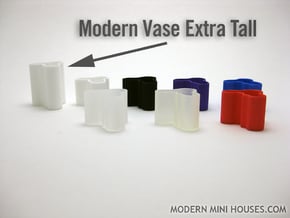 Modern Vase Extra Tall 1:12 scale in White Processed Versatile Plastic