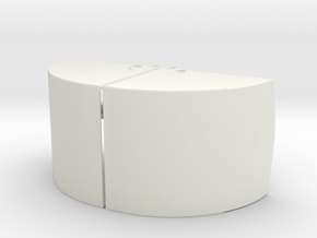 Clamshell Bucket Large in White Natural Versatile Plastic