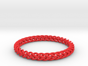 Circular Bracelet in Red Processed Versatile Plastic