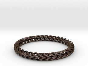 Circular Bracelet in Polished Bronze Steel