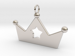 Crown Star Pendant in Platinum