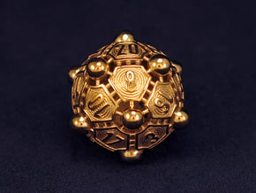 Nucleus D20 in Polished Brass