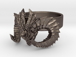 Diablo Ring Size 7 in Polished Bronzed Silver Steel