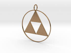 Triforce pendant in Natural Brass