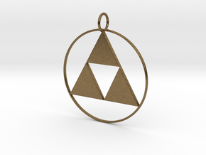 Triforce pendant in Natural Bronze