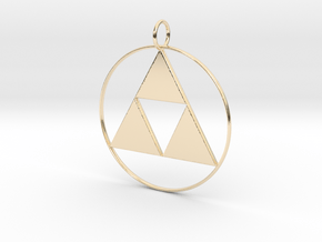 Triforce pendant in 14k Gold Plated Brass