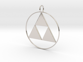 Triforce pendant in Rhodium Plated Brass