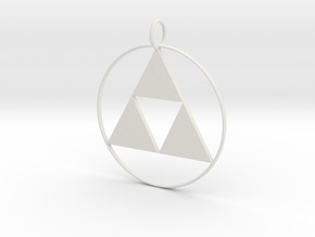 Triforce pendant in White Natural Versatile Plastic