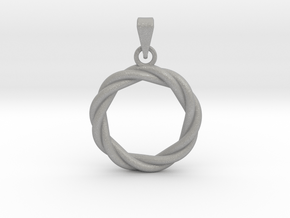 0210 Knot Pendant [3,3] (3cm) #001 in Aluminum