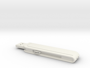 Flashdrive 2GB in White Natural Versatile Plastic