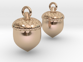 Acorn in 14k Rose Gold Plated Brass