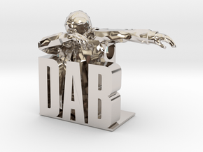 DAB-man Pendant in Rhodium Plated Brass