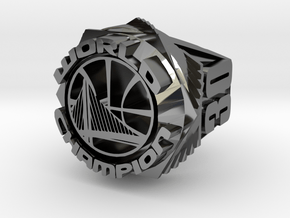 Curry Championship Ring  in Fine Detail Polished Silver